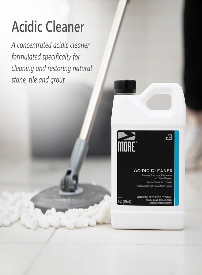 MORE Surface Care MORE Grout Cleaner for Tile Floors - Acidic Grout Cleaning Solution - Removes Cement-Based Grout Haze, Efflorescence and Mineral Deposits - Quart 32oz - Image 2
